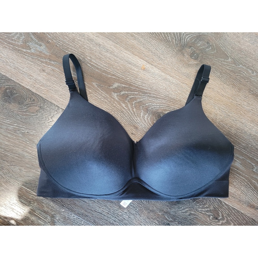 Cacique Smoothing Full Coverage Wireless Bra‎ Size 40DD Black Wireless #12